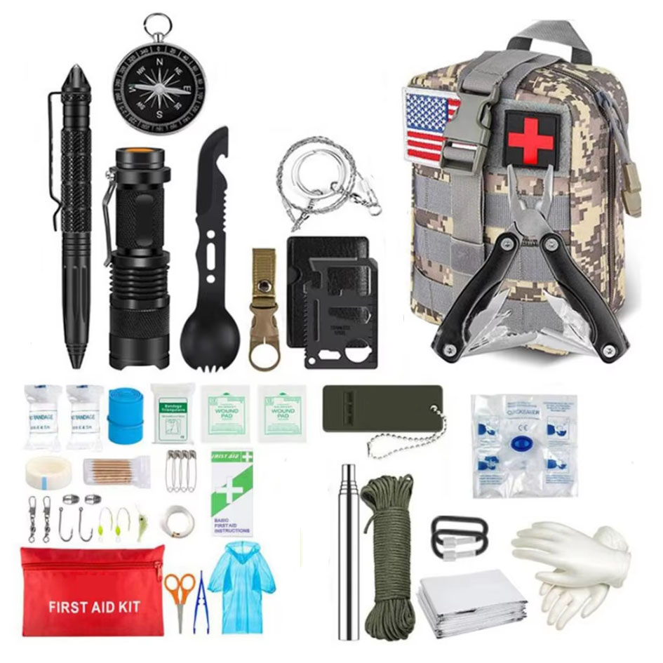 Camping Cooking Set With Bag - 생존 응급 처치 키트 생존 풀