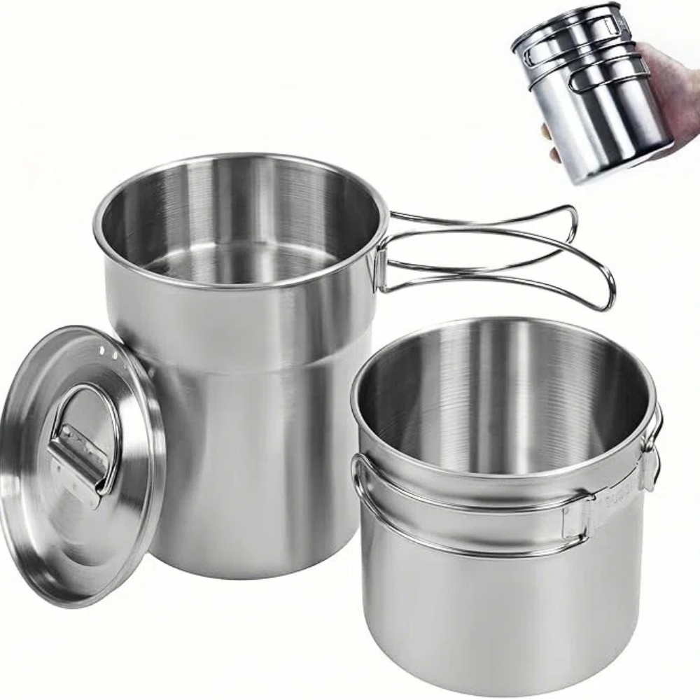 Camping Cooking Pot Set - 접이식 캠핑컵 머그컵 캠핑 냄비 조리기구