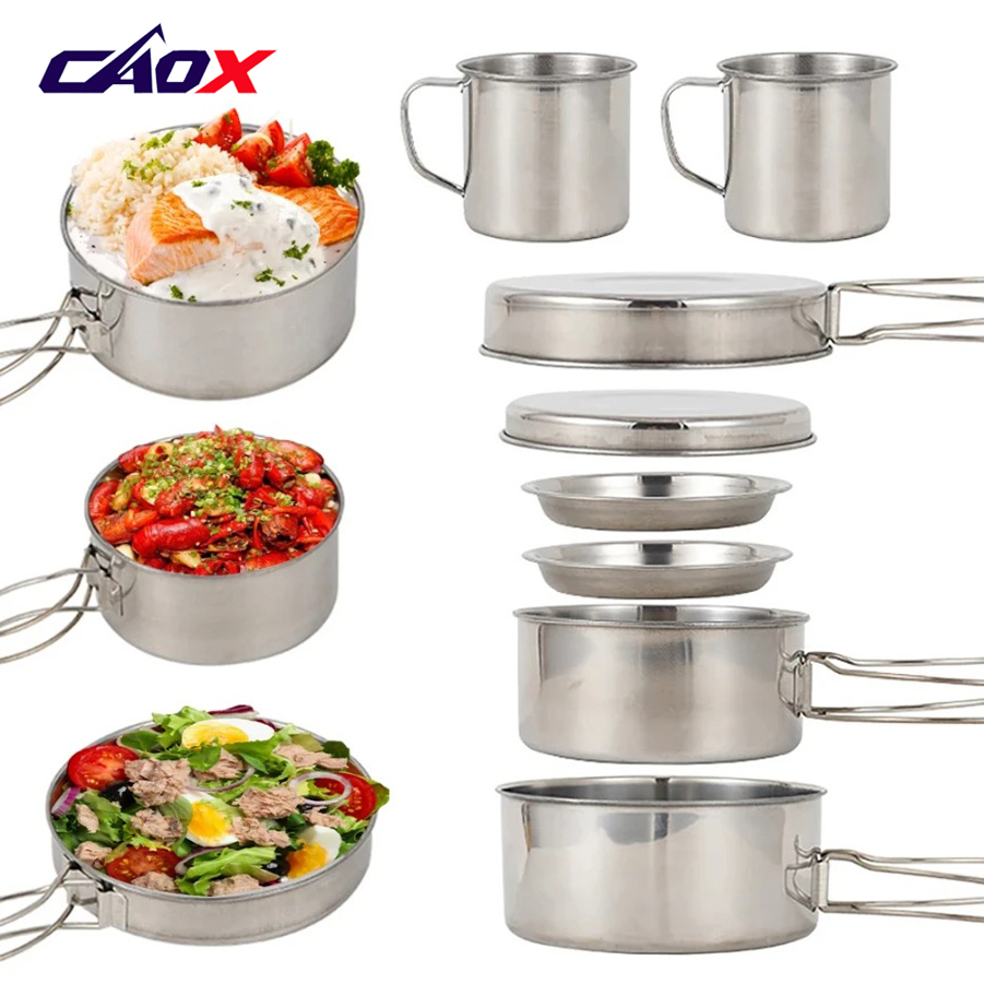 Camping Cooking Set Large - CAOX 8종 캠핑 조리기구 세트 스테인리스