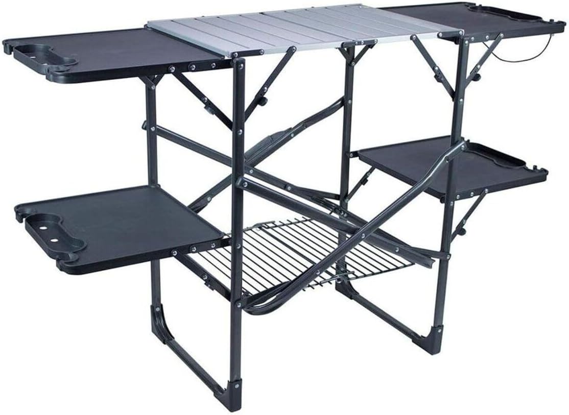 Camping Cooking Portable - 슬림형 접이식 휴대용 캠핑 키친 테이블,