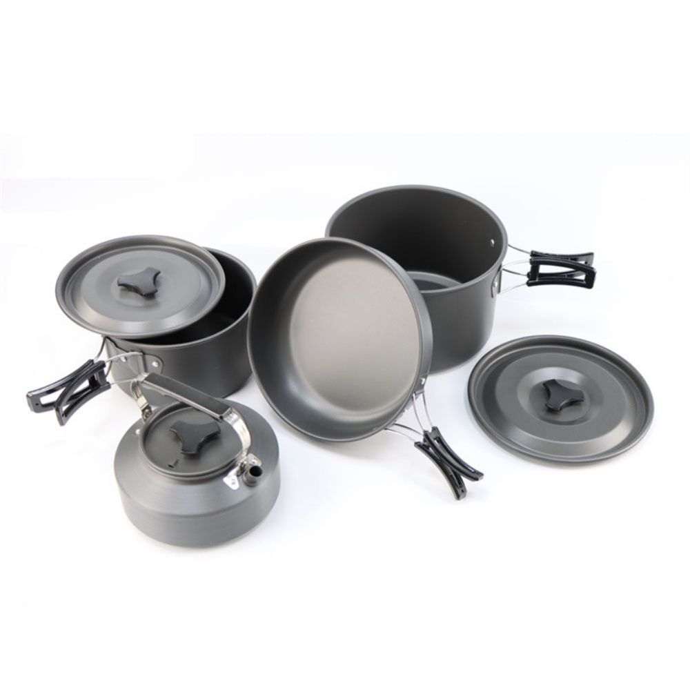 Camping Cooking Set Large - 경량 알루미늄 합금 야외 캠핑 조리