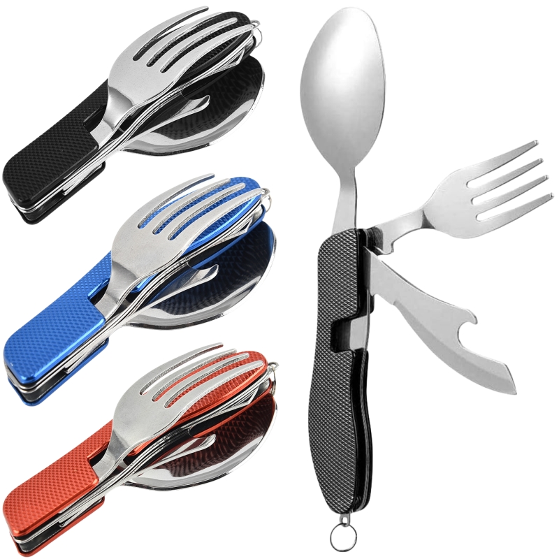 Camping Cooking Cutlery Set - 4 in1 접이식 캠핑 식기 세트