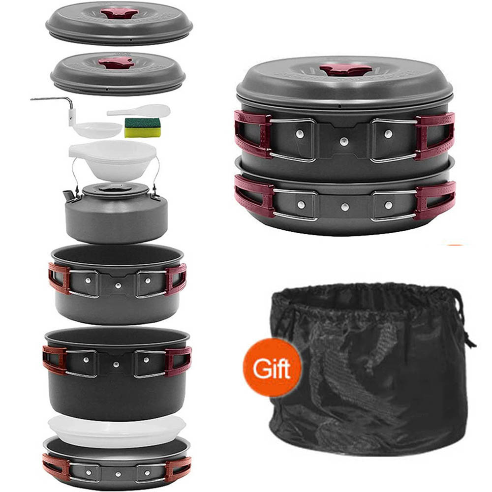 Camping Cooking Set With Bag - 야외 요리 피크닉 세트 냄비, 하드