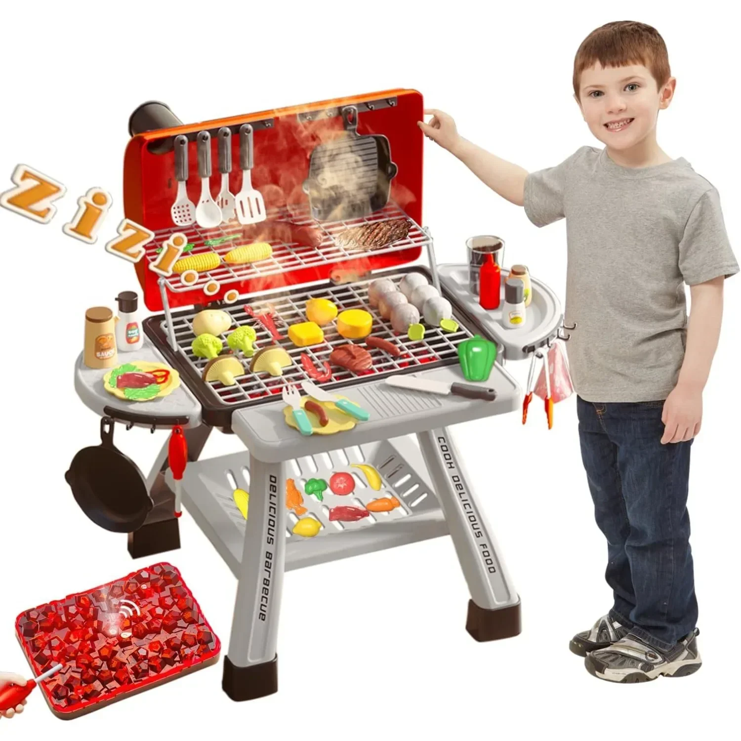 Camping Cooking With Kids - 바베큐 그릴 장난감 세트 어린이 바베큐