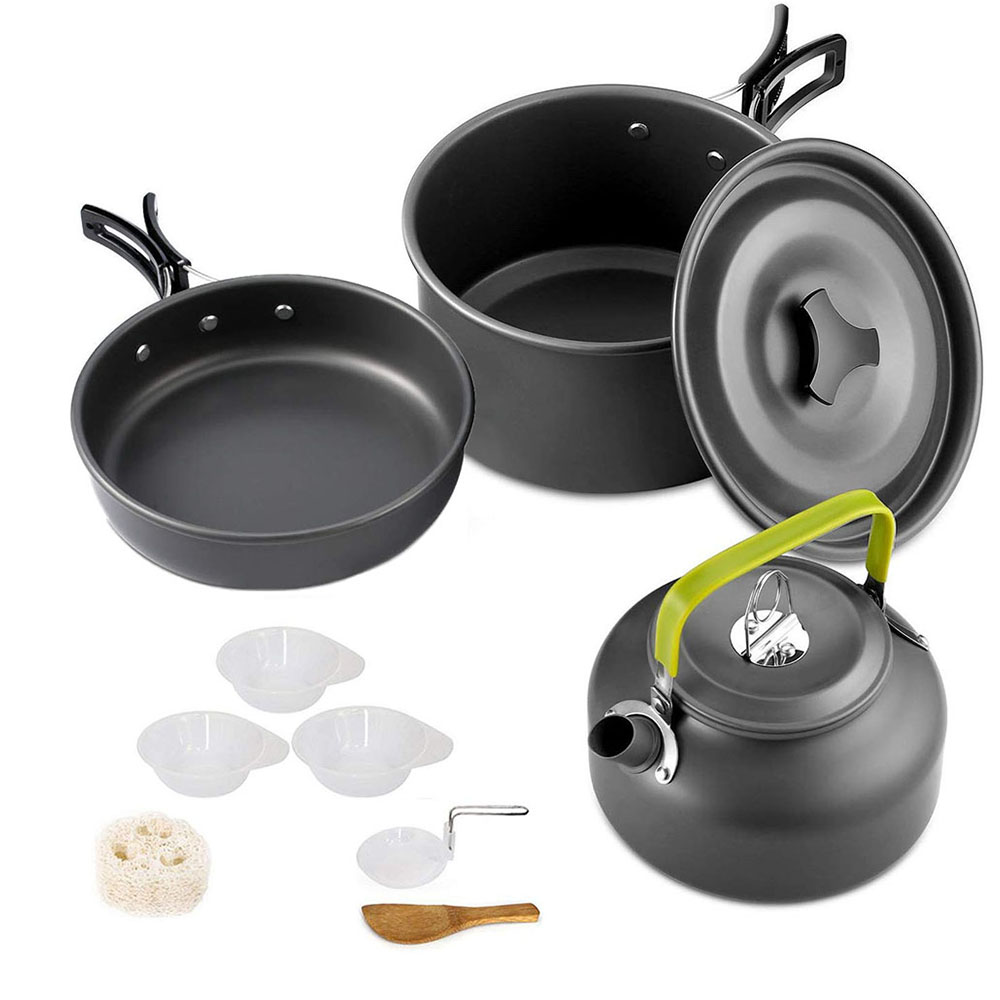 Camping Cooking Set Large - 캠핑 조리기구 세트 알루미늄 논스틱 휴대용
