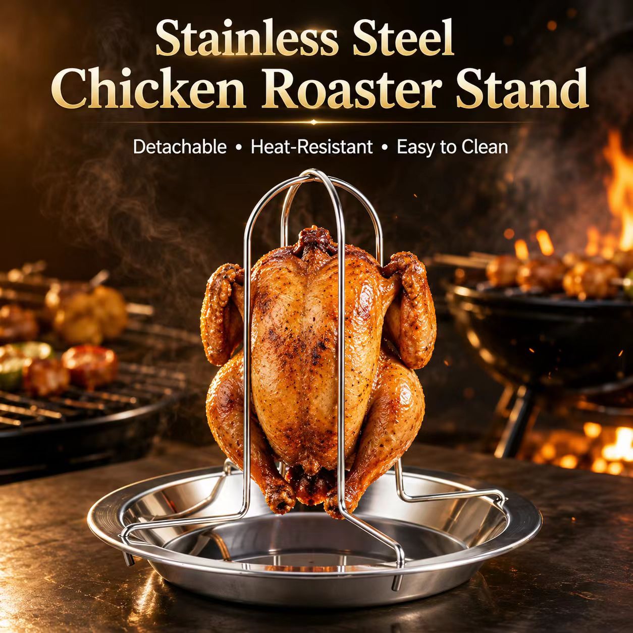 Camping Cooking Portable - 휴대용 통닭 바베큐 그릴 스탠드, 캠핑,