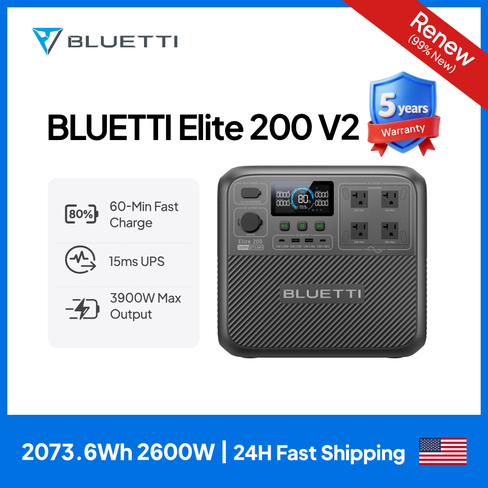 Solar Oven Camp - 【리뉴얼】BLUETTI Elite 200 V2 휴대용 발전소