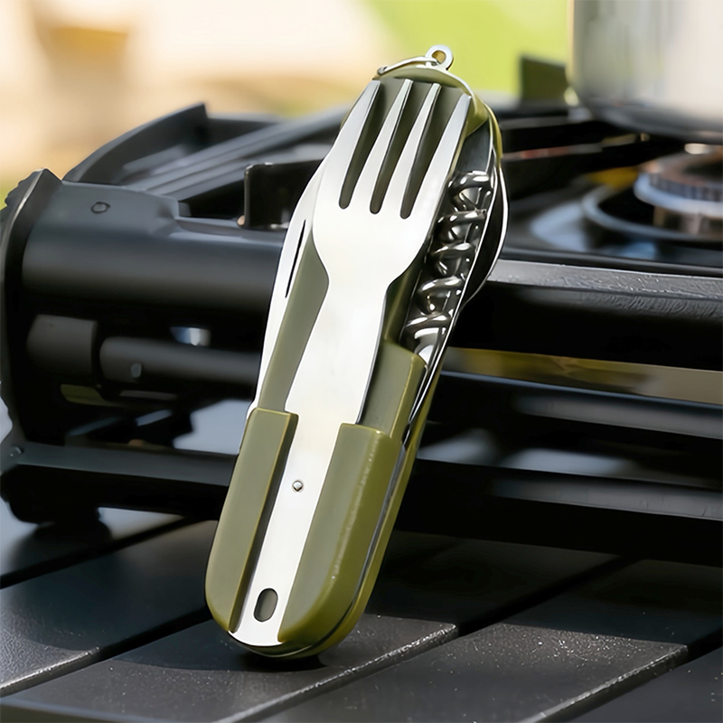 Camping Cooking Cutlery Set - 새로운 스테인레스 스틸 7in1 캠핑 식기