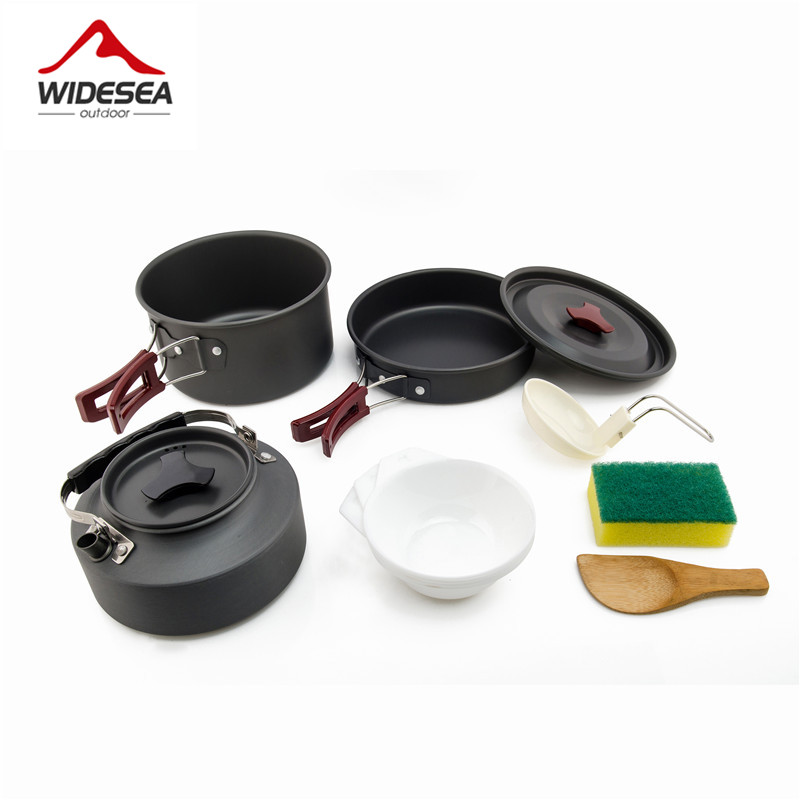 Camping Cooking Set Large - Widesea 캠핑 조리기구 세트 야외 냄비