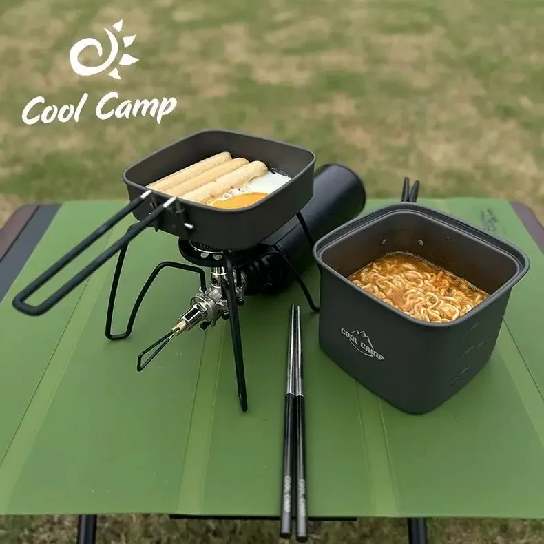 야외 캠핑 사각 냄비 접이식 휴대용 알루미늄 합금 도시 - Camping Cooking Cutlery Set 리뷰 및 가격