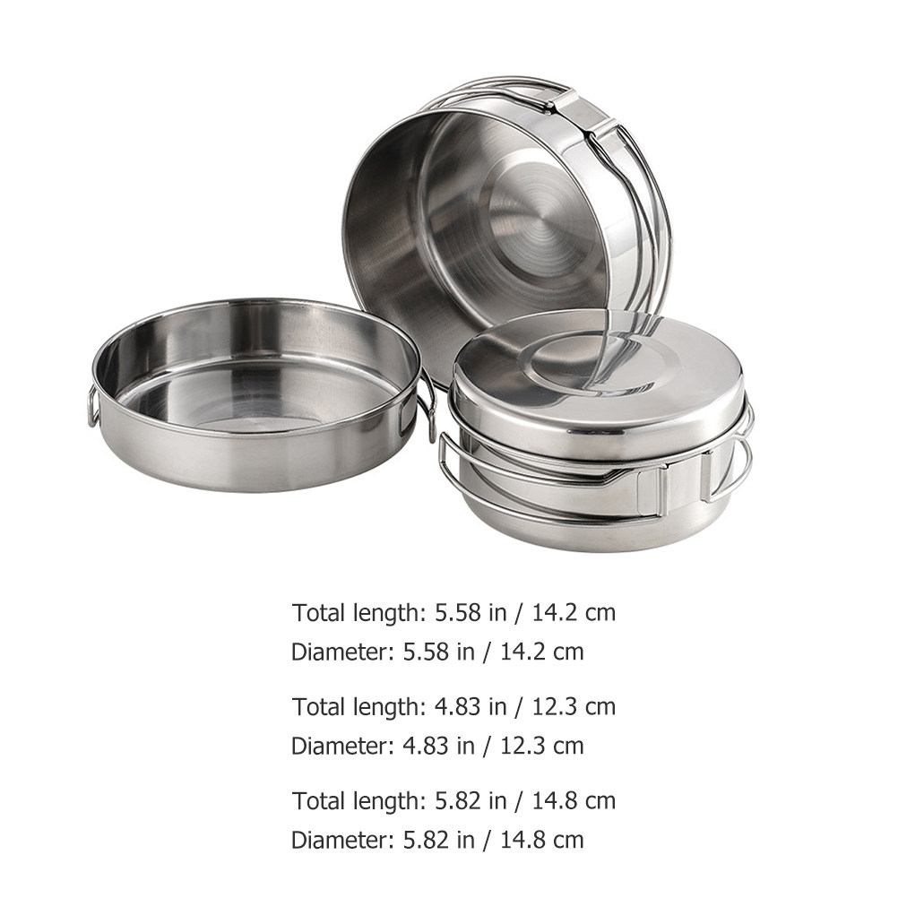 스테인리스 스틸 캠핑 조리기구 세트 1세트, 휴대용 경 - Camping Cooking Pot Set 리뷰 및 가격