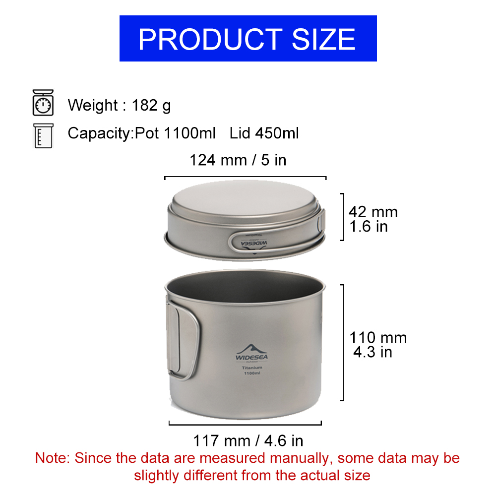 Widesea 초경량 티타늄 캠핑 냄비 1100ml 접 - Camping Cooking Tool Set 리뷰 및 가격