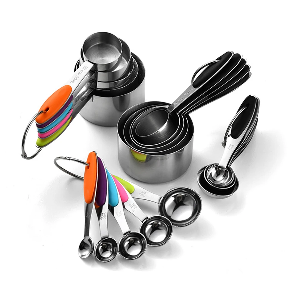 5/10Pcs 스테인레스 스틸 측정 컵과 숟가락 세트  - Camping Cooking Tool Set 리뷰 및 가격