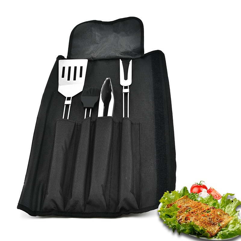 4개입 BBQ 도구 세트 바베큐 스테인리스 스틸 BBQ - Camping Cooking Set With Bag 리뷰 및 가격