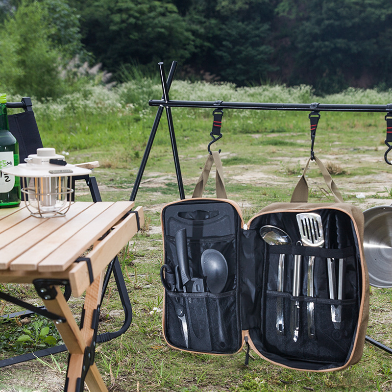 8pcs 캠핑 주방 조리기구 세트 휴대용 가방 야외 여 - Camping Cooking And Dining Set 리뷰 및 가격