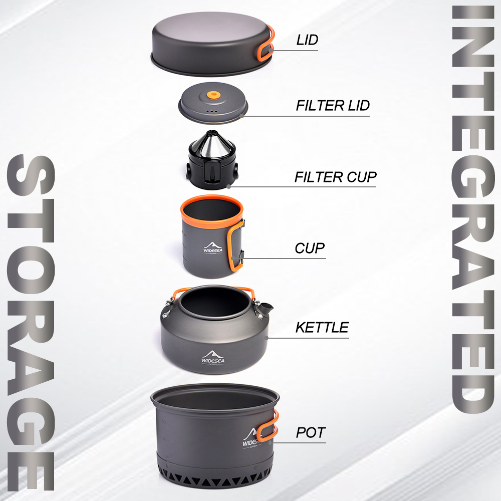 캠핑 식기 야외 조리기구 세트 냄비 관광 주전자 커피  - Camping Cooking Pot Set 리뷰 및 가격