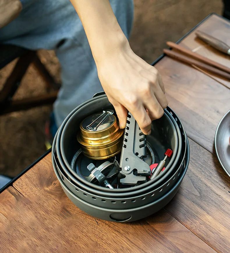 캠핑 가스 스토브 알코올 스토브 요리 냄비 옵션 XBL - Camping Cooking Tool Set 리뷰 및 가격