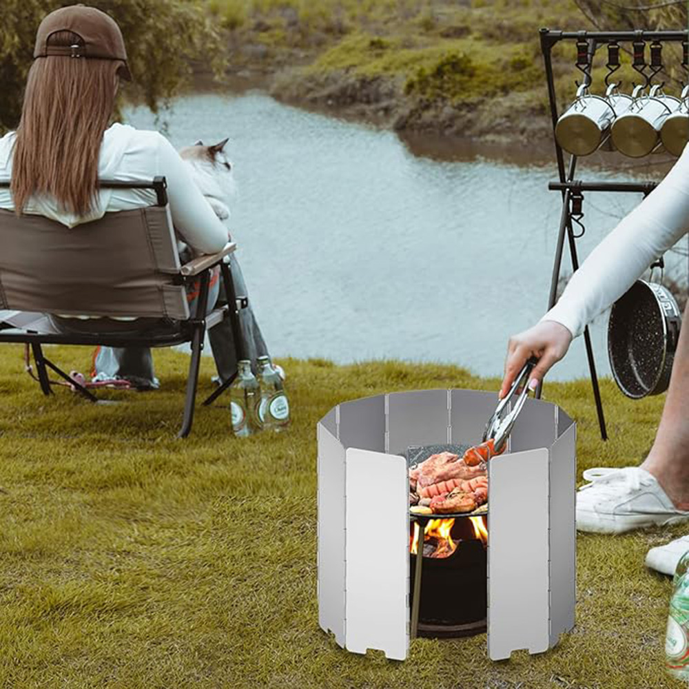 경량 접이식 캠핑 스토브 바람막이 - 8/9/10/12 - Camping Cooking And Eating 리뷰 및 가격