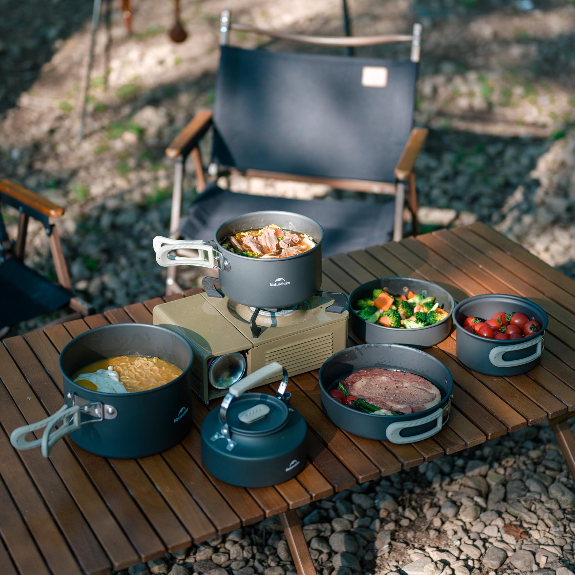 네이처하이크 캠핑 수프 냄비 뚜껑 포함 대형 야외 휴대 - Camping Cooking Set Large 리뷰 및 가격
