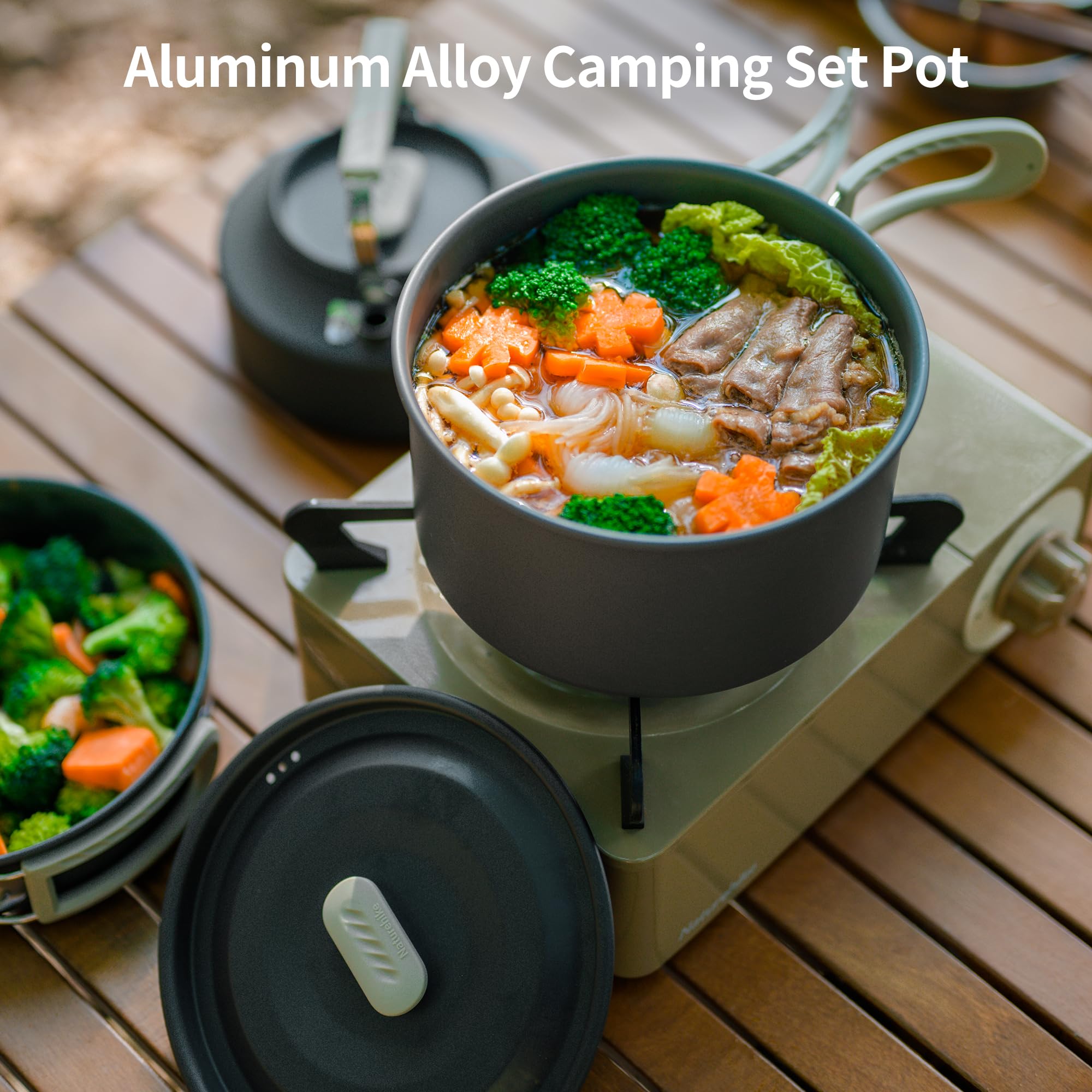 네이처하이크 캠핑 수프 냄비 뚜껑 포함 대형 야외 휴대 - Camping Cooking Set Large 리뷰 및 가격