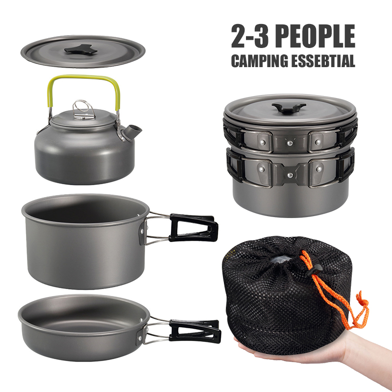 WESTTUNE 캠핑 조리기구 키트 알루미늄 야외 휴대 - Camping Cooking Pot Set 리뷰 및 가격