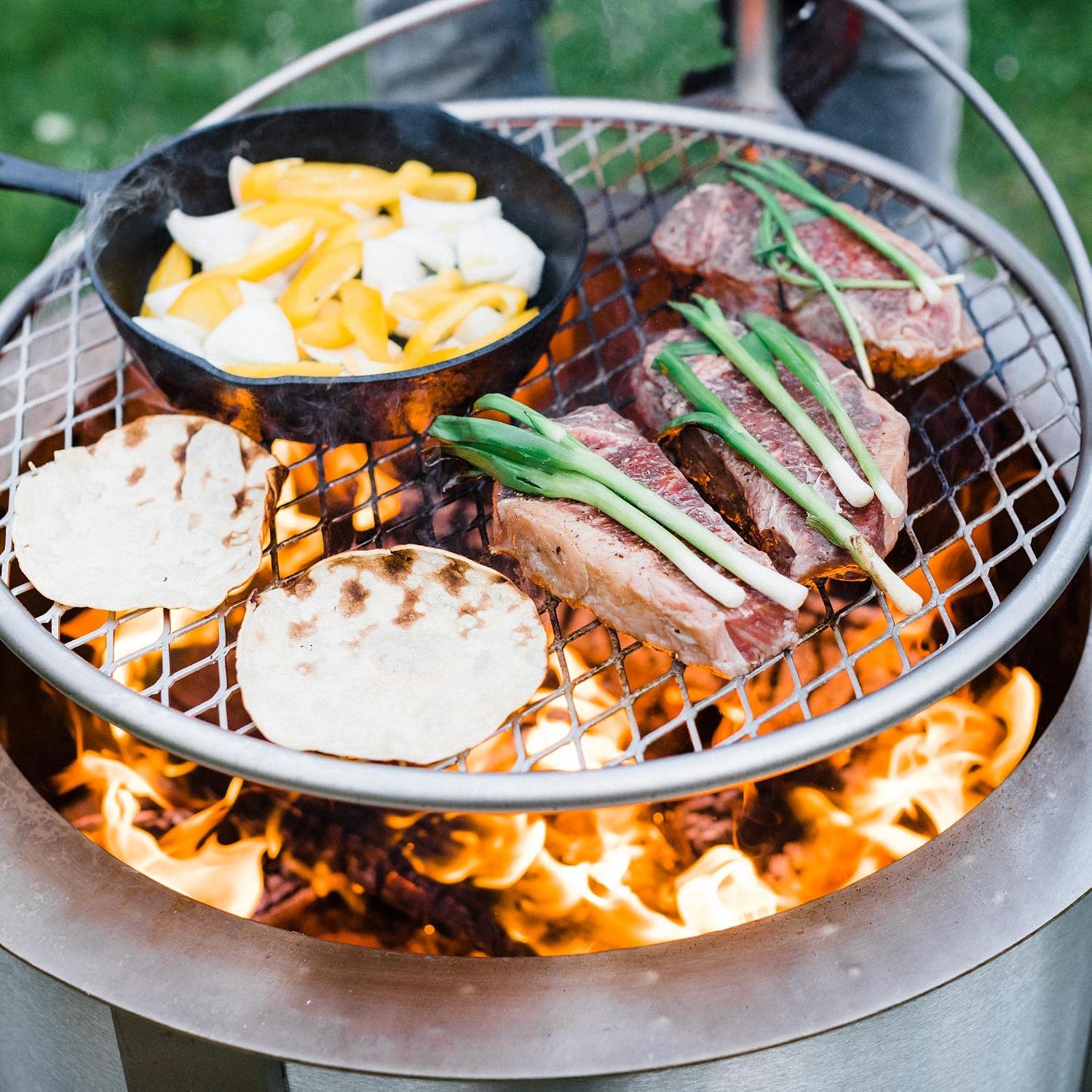24인치 스테인리스 스틸 캠프파이어 그릴, 내구성 있는 - Camping Cooking Fire 리뷰 및 가격