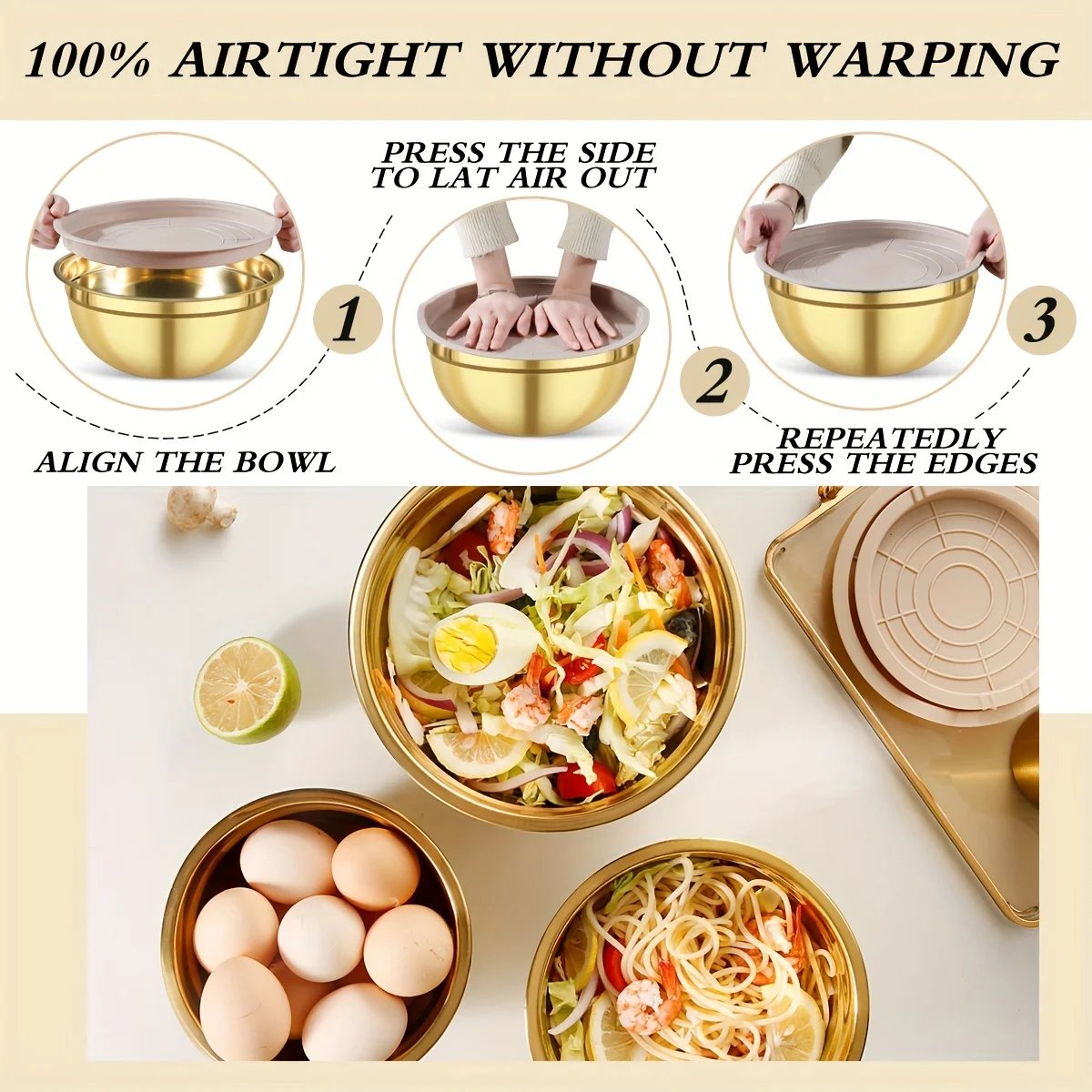 뚜껑과 샤프너가 포함된 10피스 골드 스테인리스 스틸  - Camping Cooking Tool Set 리뷰 및 가격