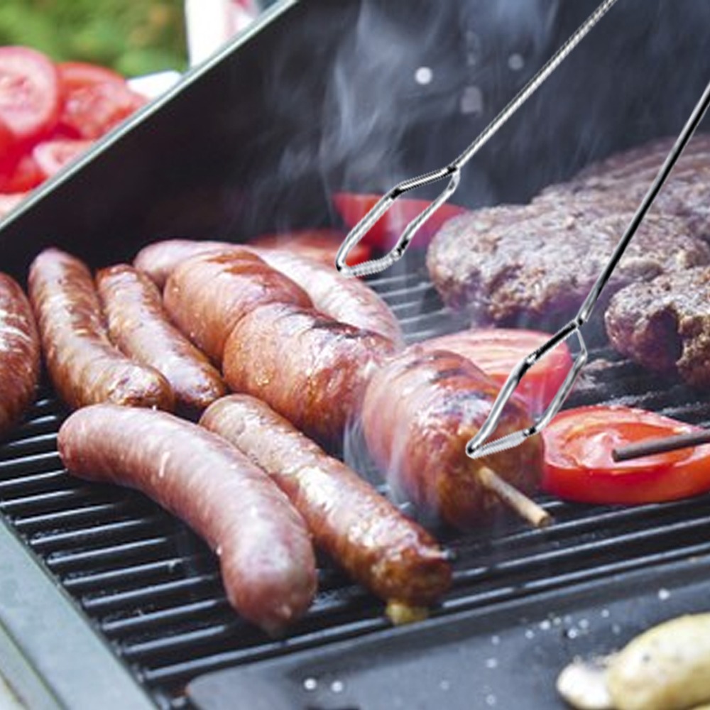 캠핑 도구 16인치 바베큐 집게 은색 톱니형 팁 음식  - Camping Cooking Tips 리뷰 및 가격