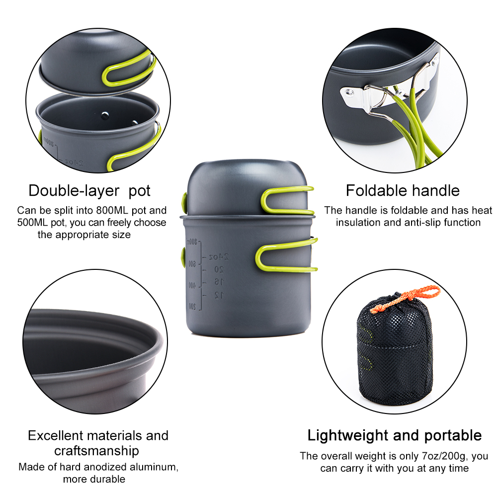 Widesea 초경량 캠핑 조리기구 야외 식기 냄비 세 - Camping Cooking Pot Set 리뷰 및 가격