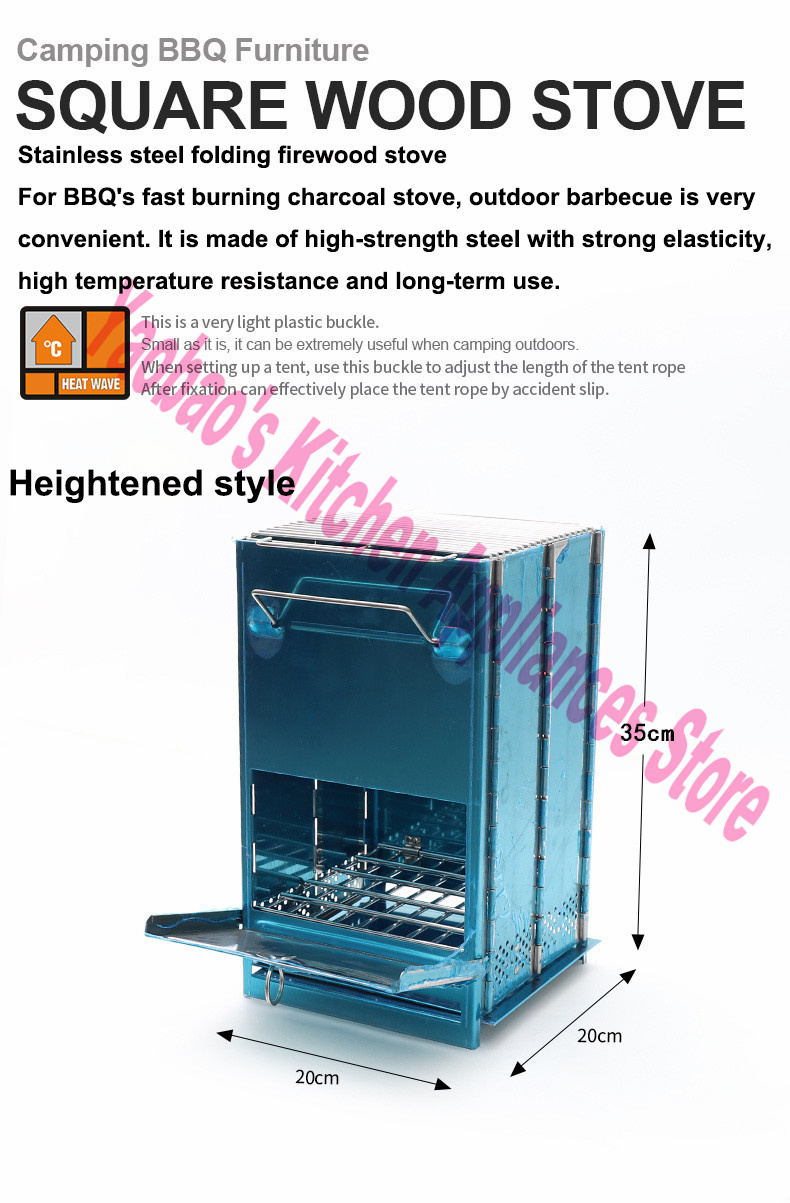 목재 난로 야외 캠핑 장비 분해 가능 휴대용 피크닉 스 - Camping Cooking Portable 리뷰 및 가격