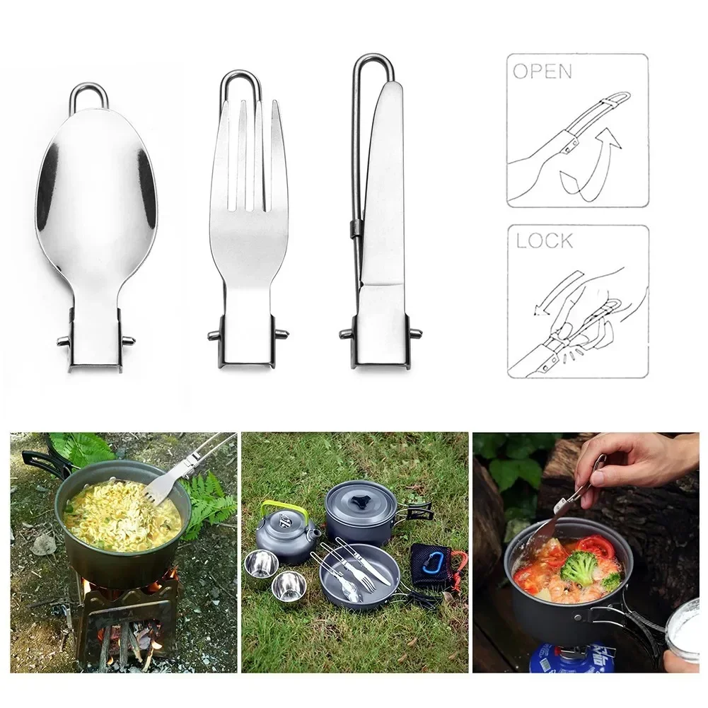 1세트 야외 캠핑 피크닉 요리 세트 스테인리스 접이식  - Camping Cooking Set With Bag 리뷰 및 가격