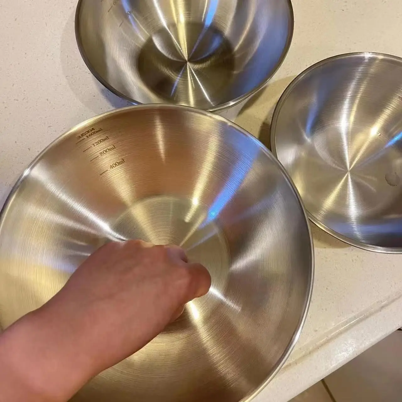 1-3 스테인리스 스틸 볼 세트(저울 포함) - 요리, - Camping Cooking Tool Set 리뷰 및 가격