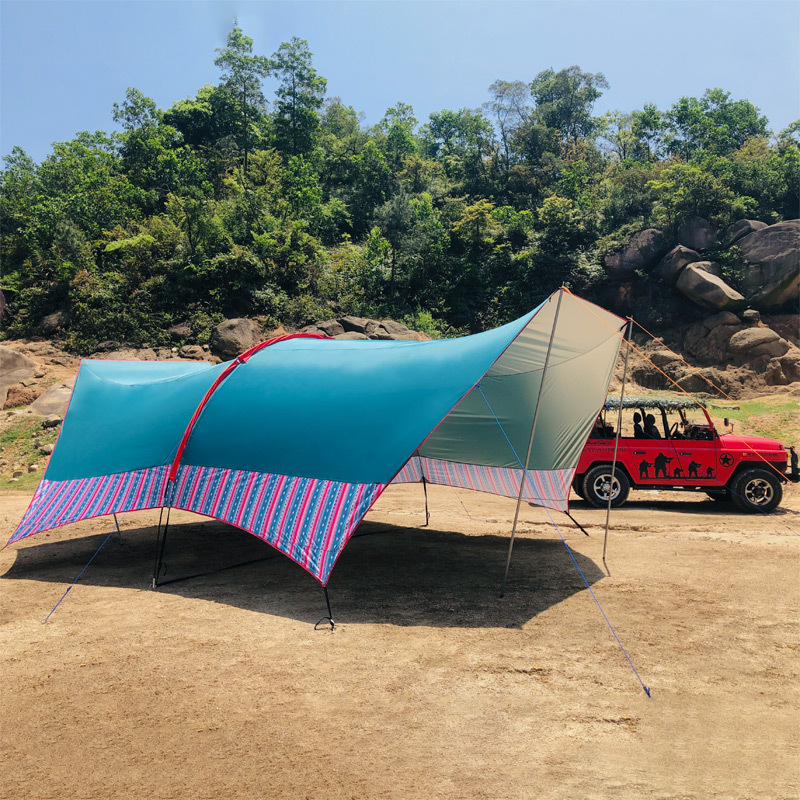 은색 코팅으로 햇빛을 차단하는 대형 다인용 차양막, 캠 - Camping Cooking Awning 리뷰 및 가격