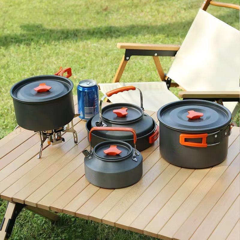 휴대용 알루미늄 캠핑 조리기구 세트, 가벼운 야외 요리 - Camping Cooking Set Large 리뷰 및 가격
