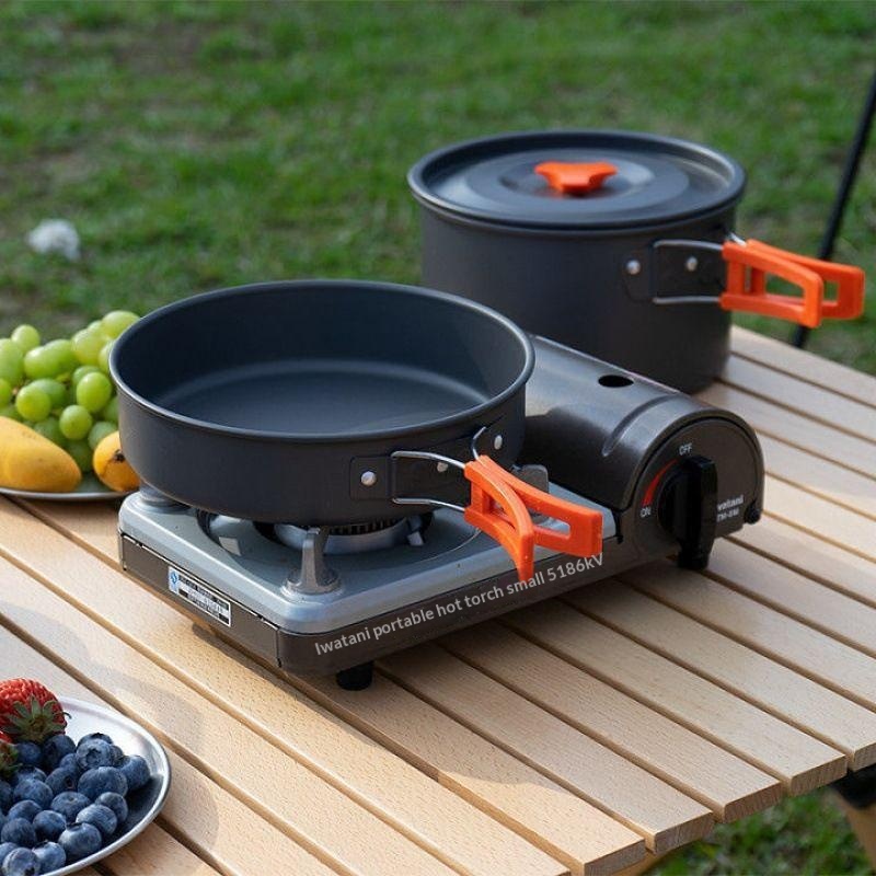 휴대용 알루미늄 캠핑 조리기구 세트, 가벼운 야외 요리 - Camping Cooking Set Large 리뷰 및 가격