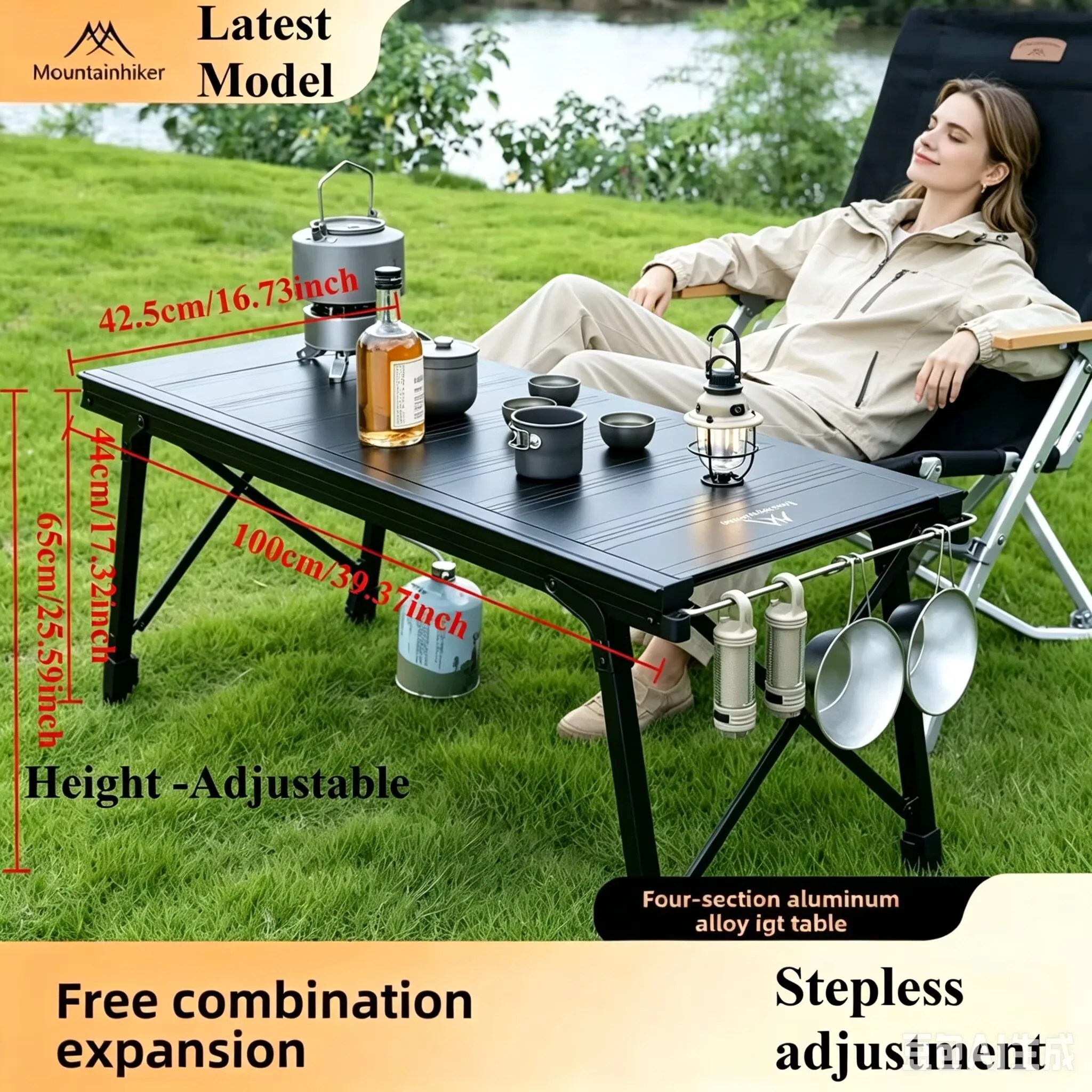 업그레이드된 접이식 IGT 캠핑 리프트 테이블, 휴대용 - Japanese Camping Cooking 리뷰 및 가격