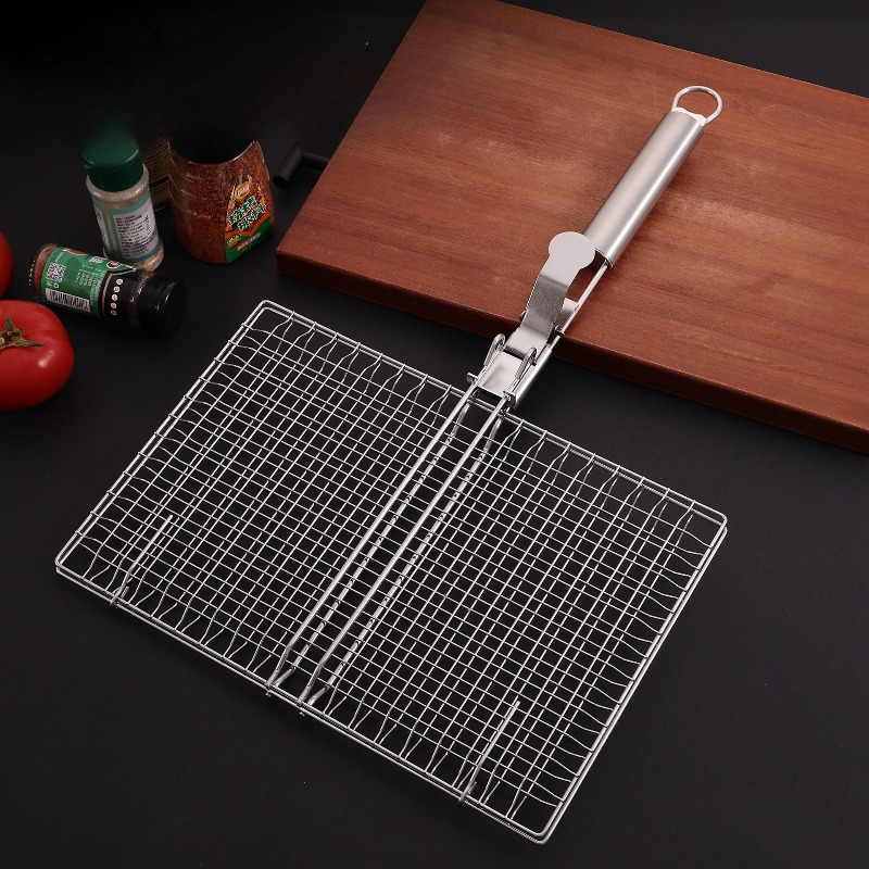 1세트 바베큐 그릴망 BBQ 메쉬 핸들 탈착식 스테인리 - Camping Cooking Portable 리뷰 및 가격