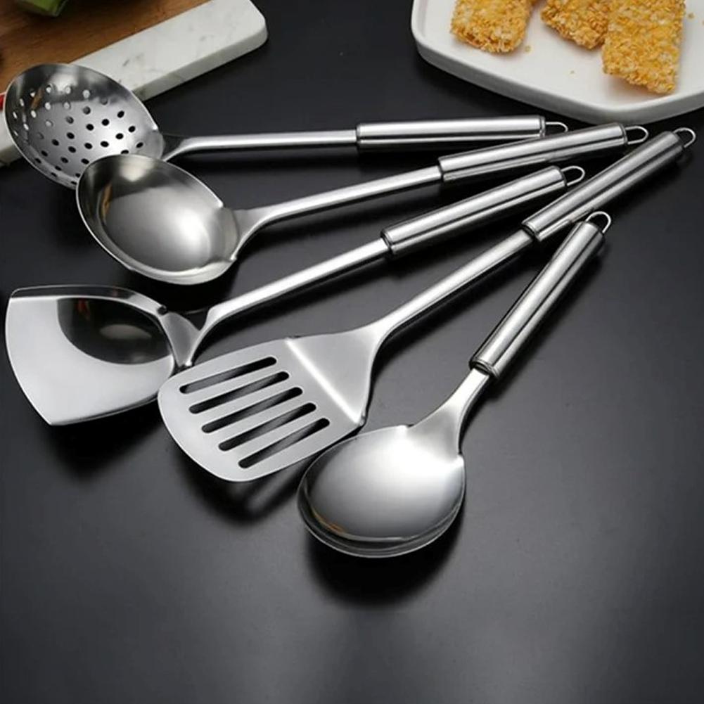 5개 세트 스테인리스 스틸 실용적인 주방 도구 세트 요 - Camping Cooking Tool Set 리뷰 및 가격