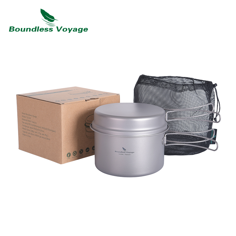 Boundless Voyage 티타늄 냄비 및 프라이팬 - Camping Cooking Set Large 리뷰 및 가격