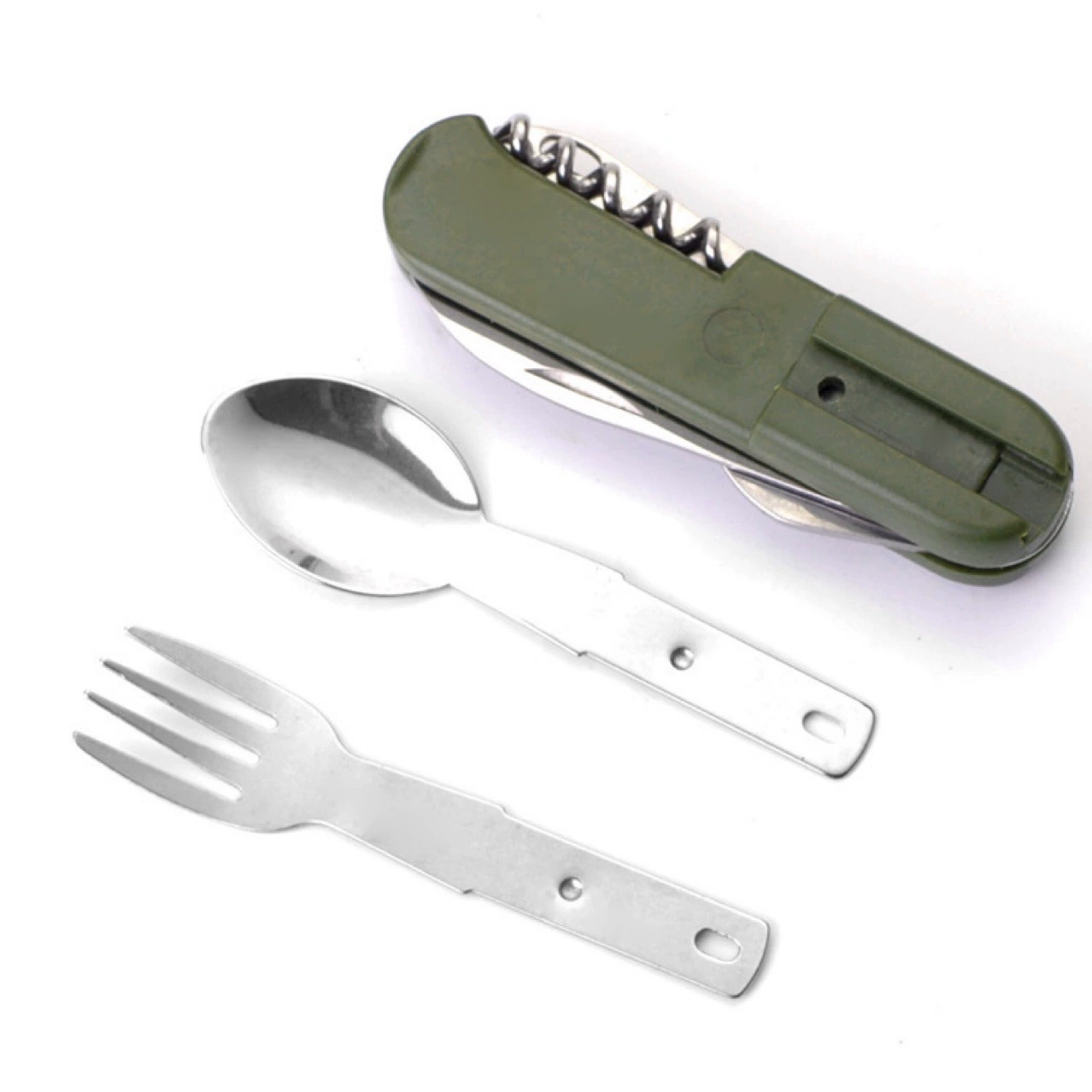 스테인리스 스틸 7-in-1 캠핑 식기 세트 접이식 다 - Camping Cooking Cutlery Set 리뷰 및 가격
