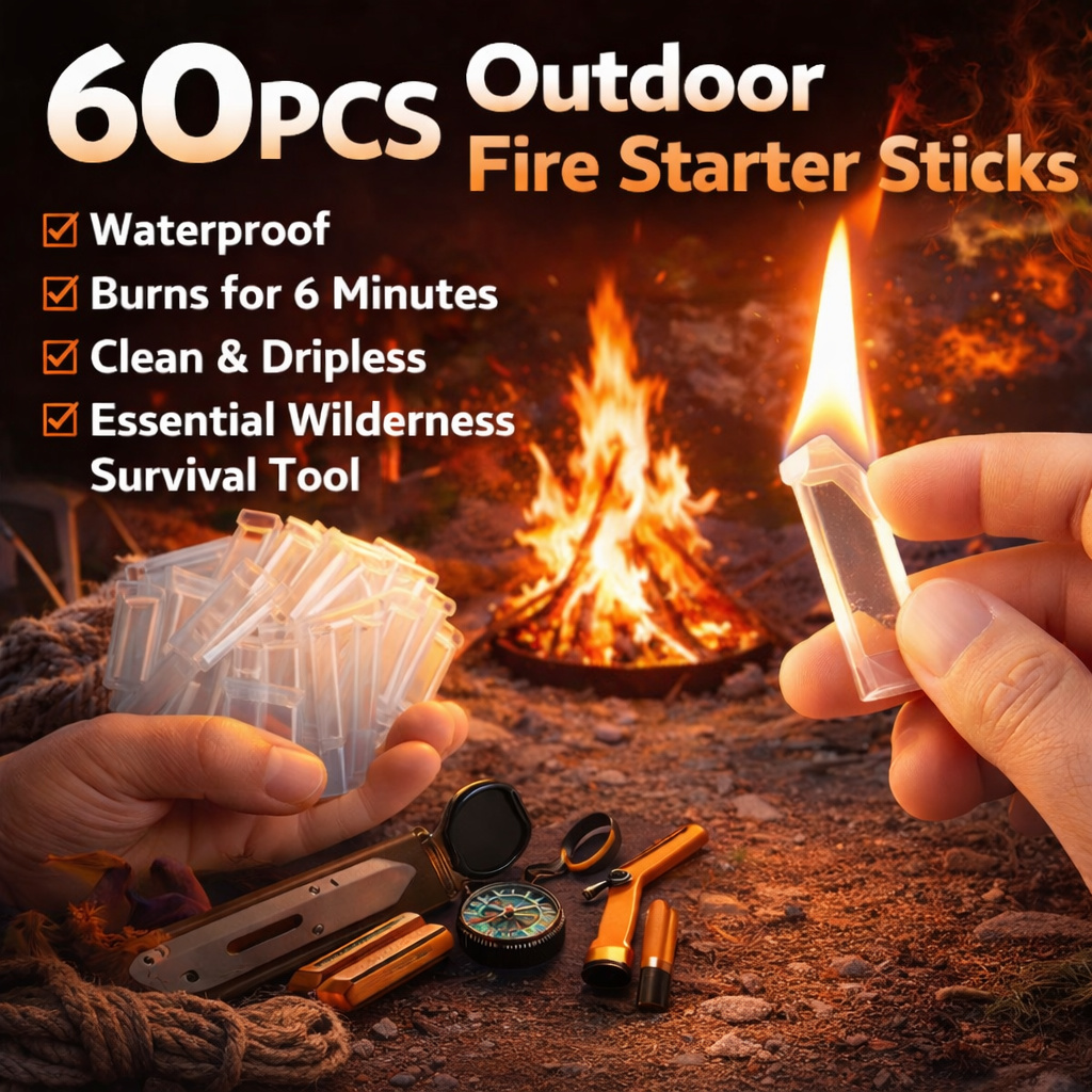 60개입 방수 불쏘시개 스틱 야외 생존용 왁스 티더 캠 - Camping Cooking Fire 리뷰 및 가격