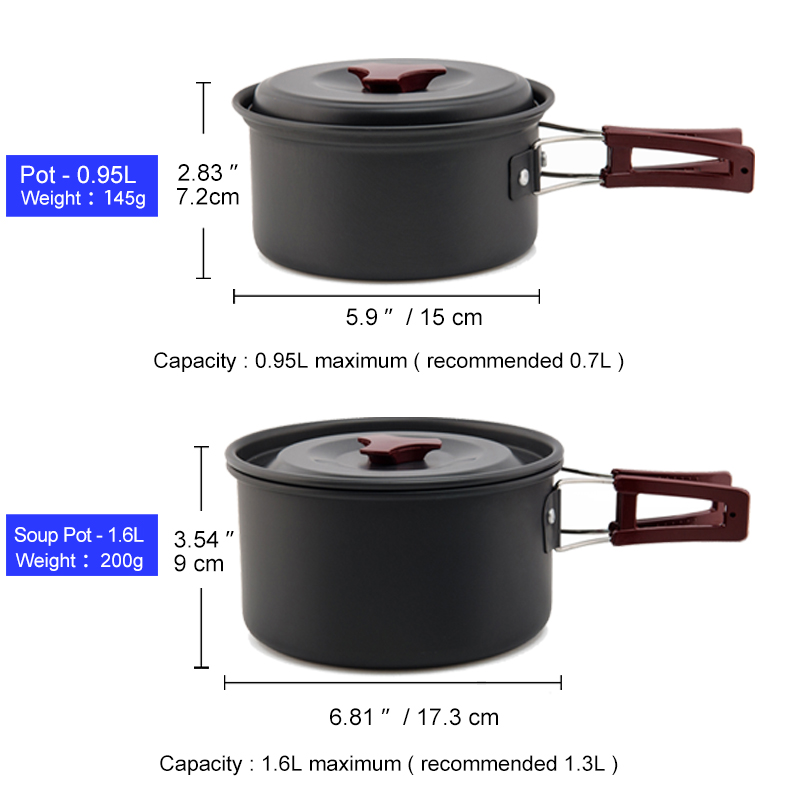 Widesea 캠핑 조리기구 세트 야외 냄비 식기 키트 - Camping Cooking Set Large 리뷰 및 가격