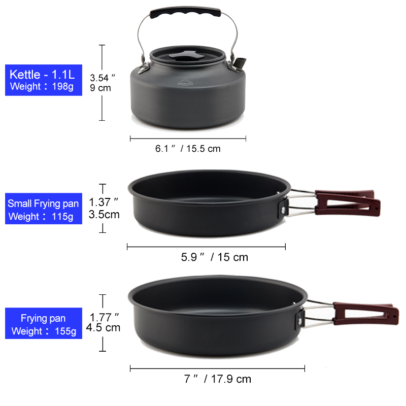 Widesea 캠핑 조리기구 세트 야외 냄비 식기 키트 - Camping Cooking Set Large 리뷰 및 가격