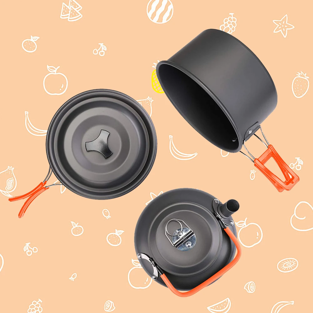캠핑 조리기구 세트 주전자 냄비 프라이팬 휴대용 접이식 - Camping Cooking Pot Set 리뷰 및 가격