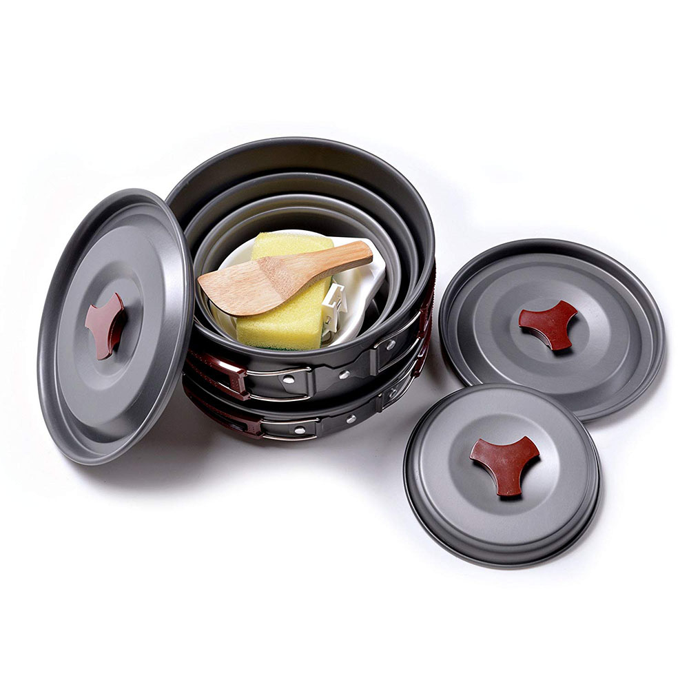 야외 캠핑 조리기구 키트, 논스틱 캠핑 팬, 경량 요리 - Camping Cooking Pot Set 리뷰 및 가격