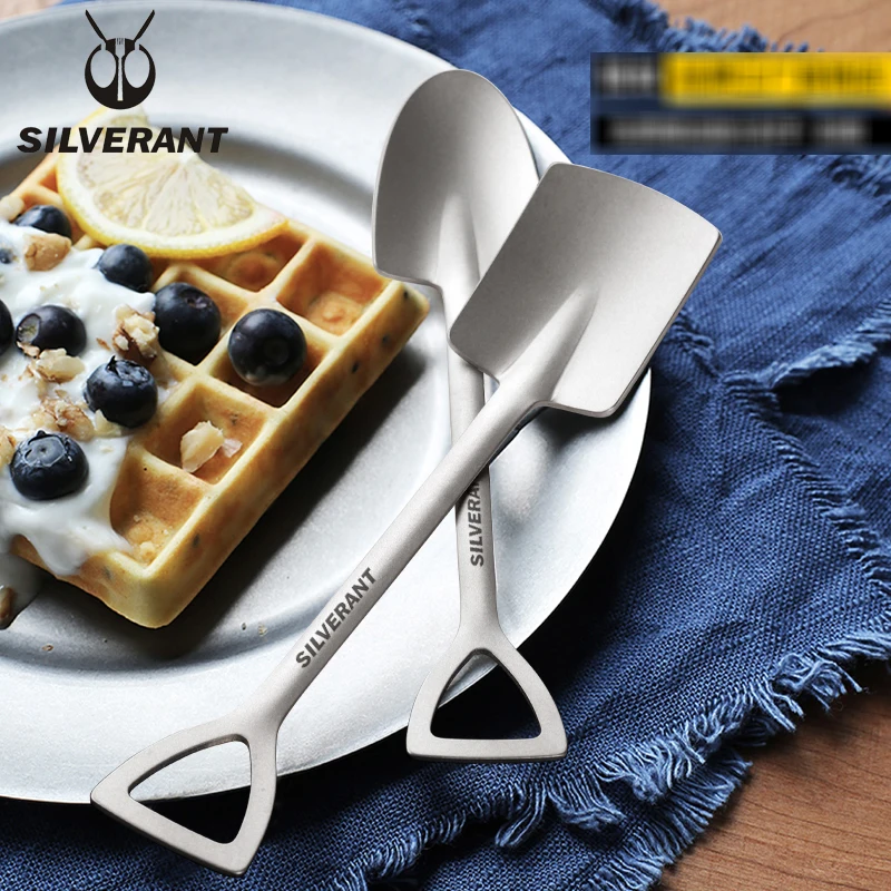 EDC 티타늄 휴대용 삽 모양 숟가락 음식 수프 수박  - Camping Outdoor Cooking Table 리뷰 및 가격