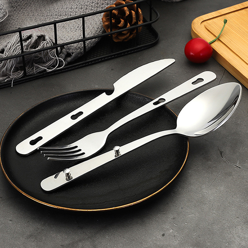 3개/세트 휴대용 캠핑 조리기구 스테인리스 스틸 식기  - Camping Cooking And Dining Set 리뷰 및 가격