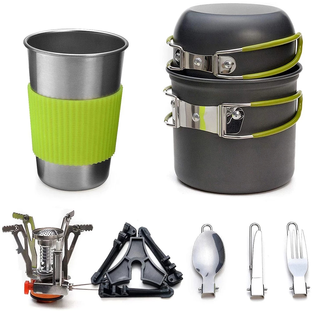 스토브가있는 캠핑 조리기구 키트 야외 요리 세트 야외  - Camping Cooking Set With Bag 리뷰 및 가격