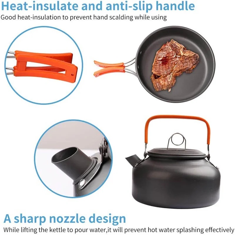 캠핑 요리 세트 캠핑 조리기구 여행용 식기 야외 피크닉 - Camping Cooking Set With Bag 리뷰 및 가격