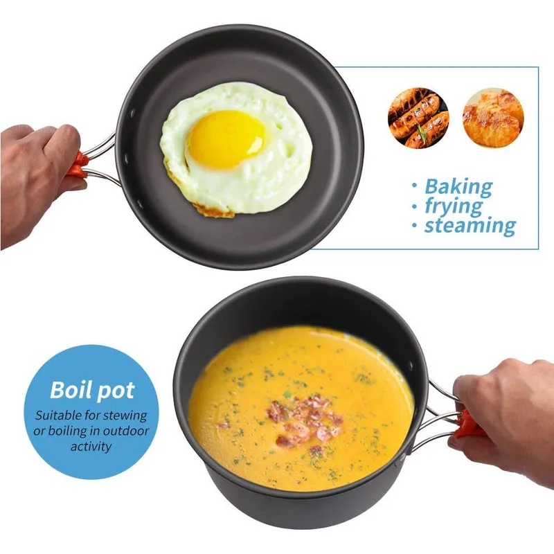 캠핑 요리 세트 캠핑 조리기구 여행용 식기 야외 피크닉 - Camping Cooking Set With Bag 리뷰 및 가격